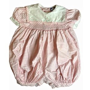 CARRIAGE BOUTIQUE Pink Bubble Romper Girls 6 months